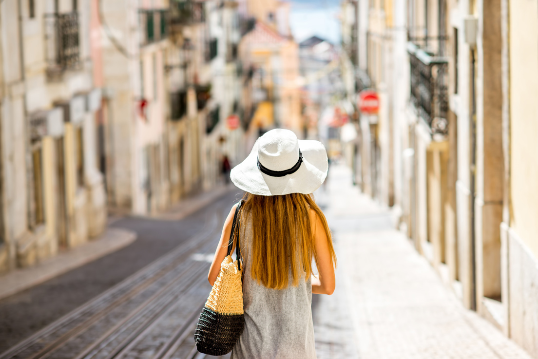 Woman Traveling in Lisbon